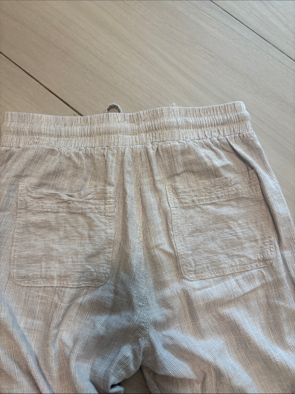 Splendid Cream Ribbed Elastic-Waist Pants - Picture 4 of 4